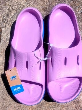Hoka Ora Recovery Slide 3 Men’s 13 | Women's 15 Pink Cyclamen Coastal Sky NEW